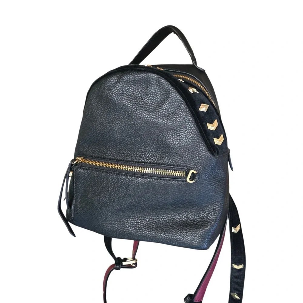 SAM EDELMAN Gold Studded Black Backpack‎